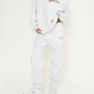 The Mayfair Group Empathy Always Light Gray Sweatpants Size S/M Cotton Blend